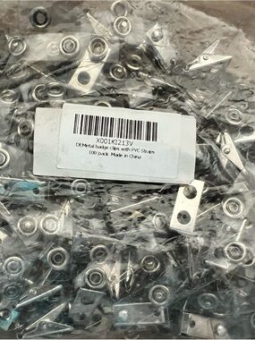 Silver Metal Badge Clips with PVC Straps - Pack and Scotch 3x5 thermal Laminatin
